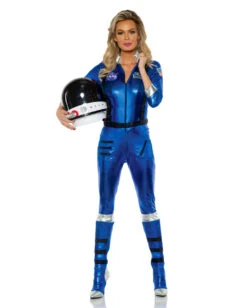 Astronauten Frauenkostüm Blau