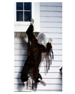 Kletterndes Skelett Schwarz 152cm