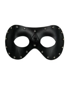 Schwarze Augenmaske In Lederoptik Mit Nieten