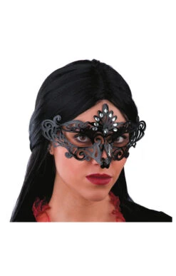 Filigrane Venzianische Maske Schwarz
