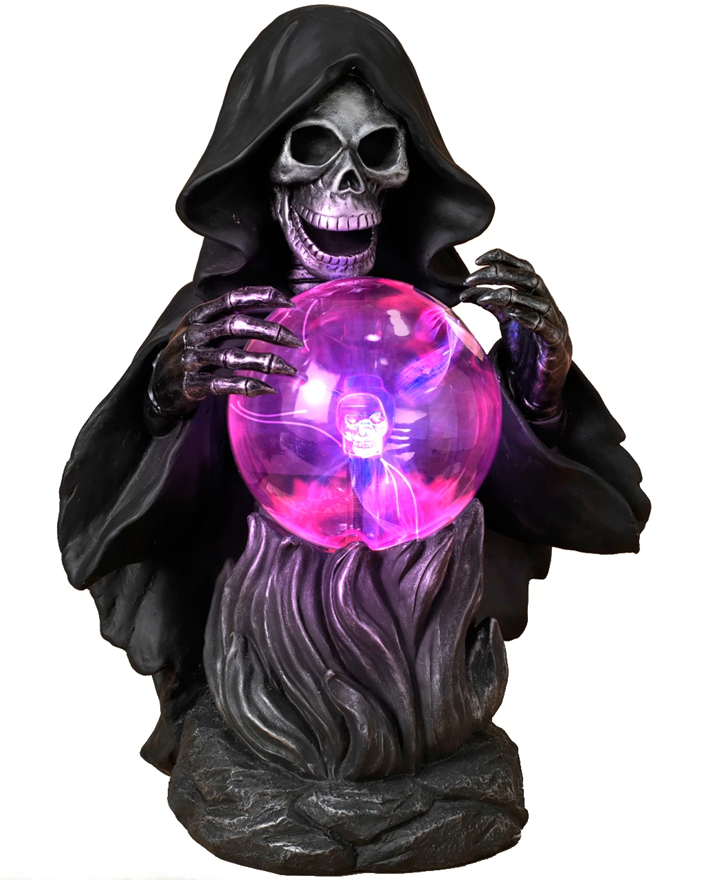 Beleuchteter Sensenmann Mit Kugel 60cm