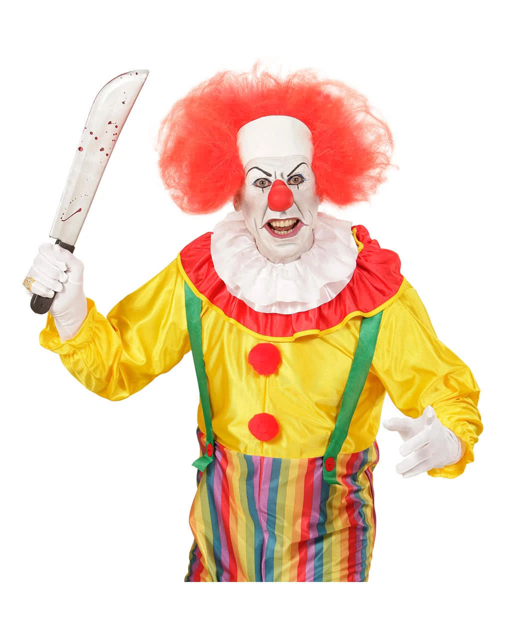 Clown Perücke Mit Halbglatze – Bild 2