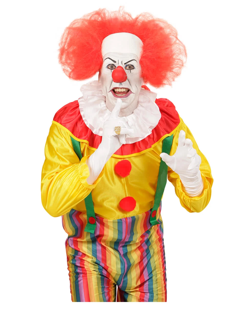 Clown Perücke Mit Halbglatze – Bild 3