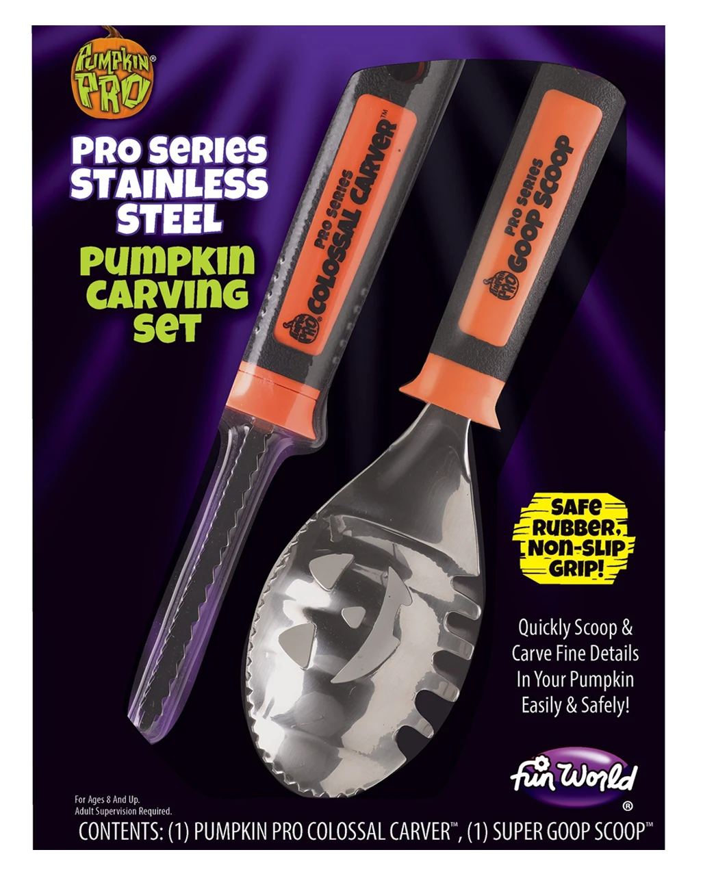 2-tlg. Kürbis Schnitzset