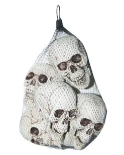 Kunststoff Totenköpfe 6 Stück