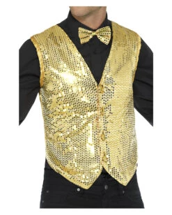 Goldene Männer Pailletten-Weste