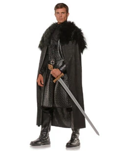 Ritter Umhang Mit Kunstfell Schwarz