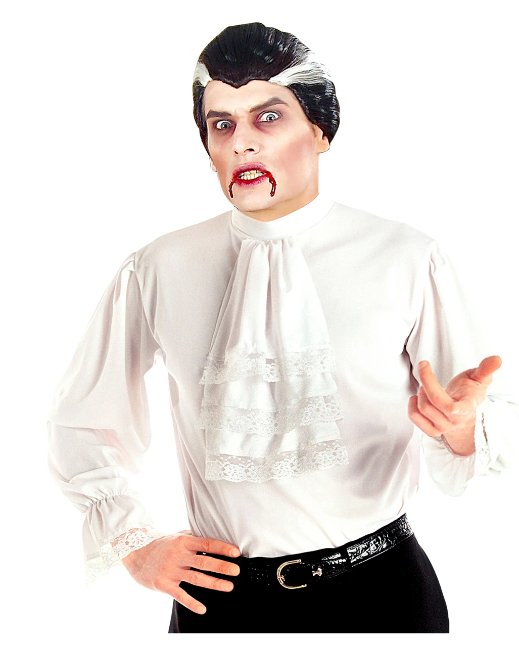 Rüschenhemd Mit Jabot XL – Bild 2