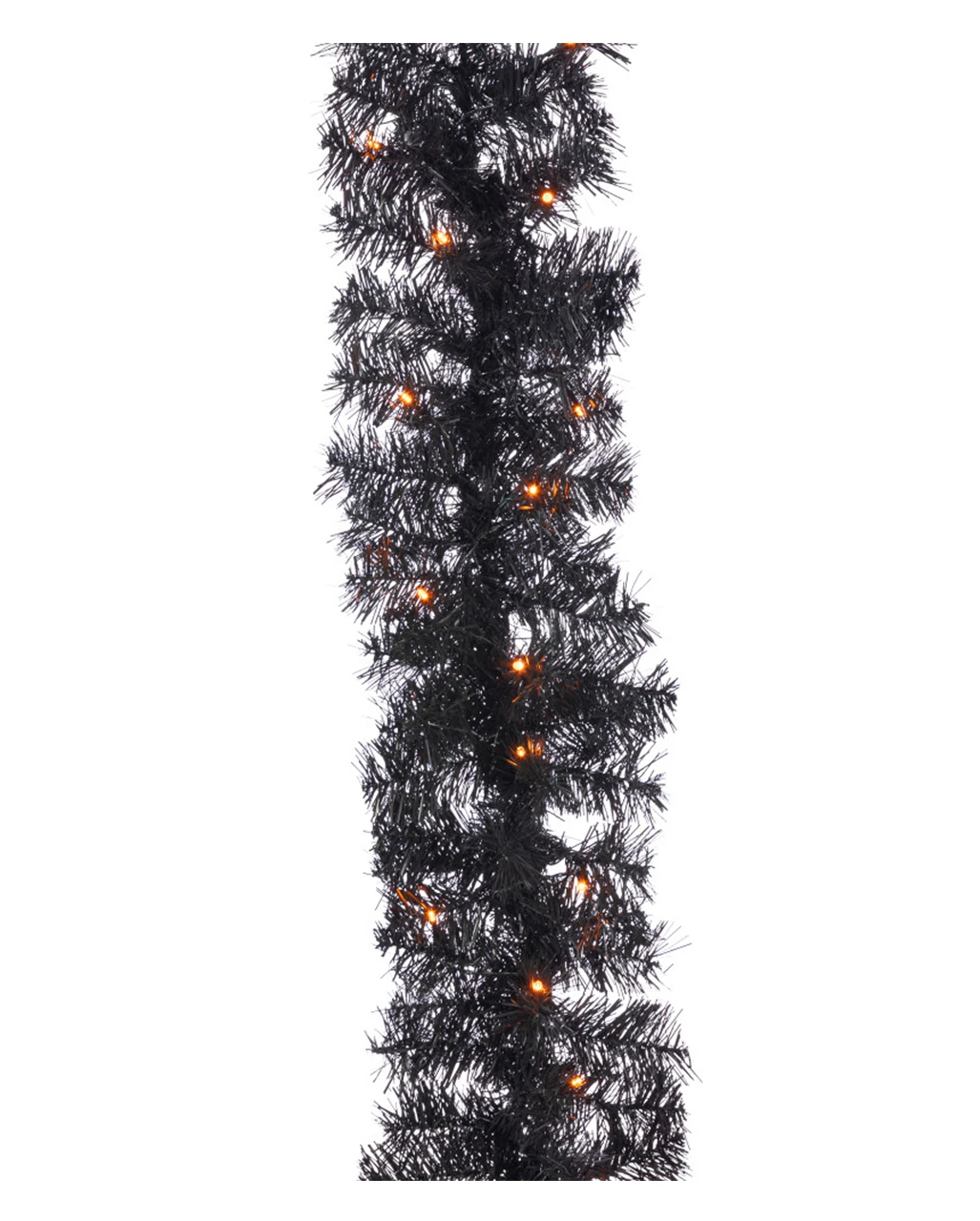 Halloween Girlande Mit LED´s Schwarz-orange 183cm