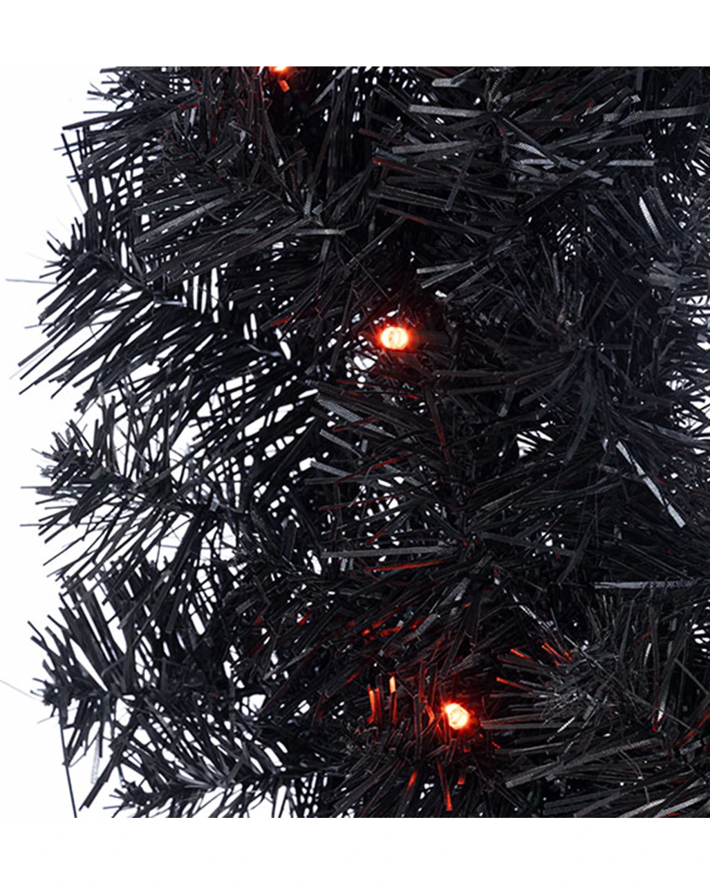 Halloween Kranz Mit LED Schwarz-orange 60cm – Bild 2