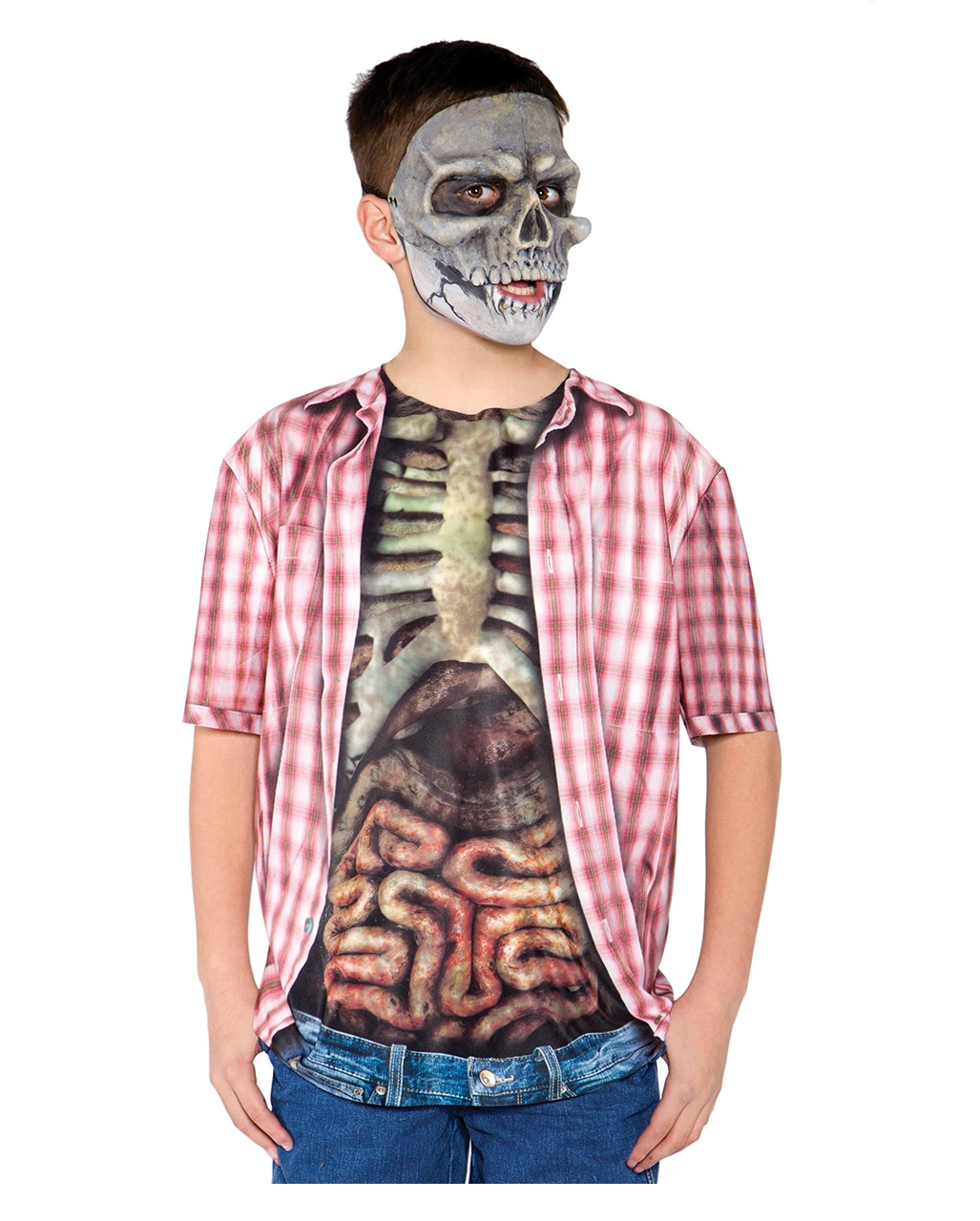 Kinder T-Shirt Skelett Eingeweide