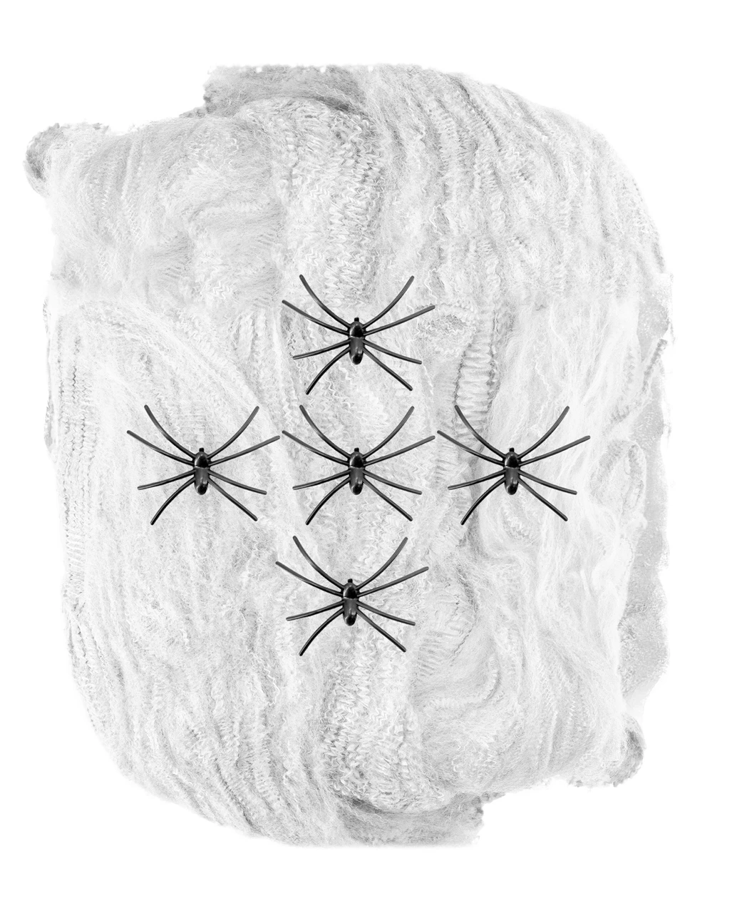 Dehnbare Spinnennetz Mit 5 Spinnen – Bild 2