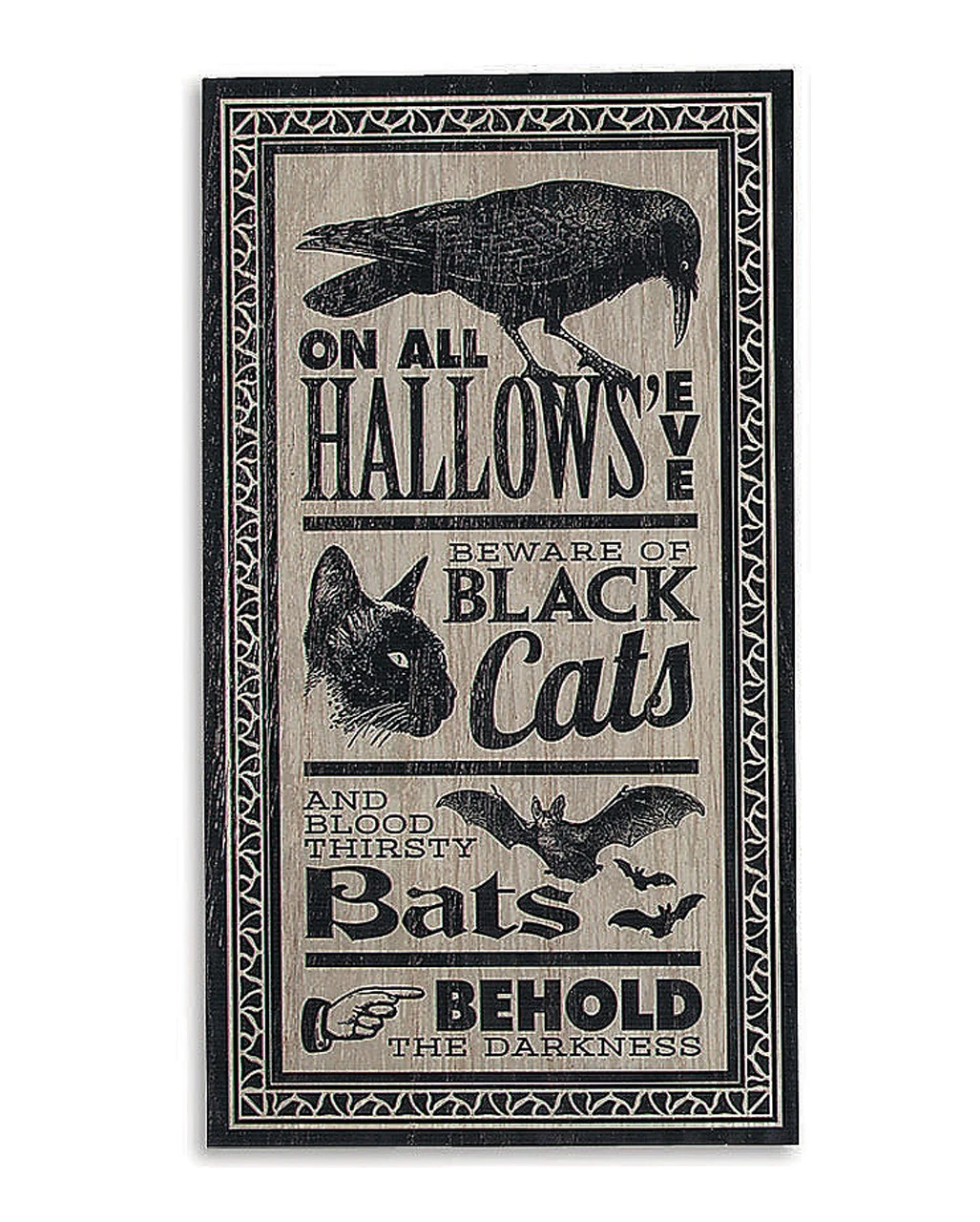 Antikes Halloween Schild "Hallows Eve" 46x24cm