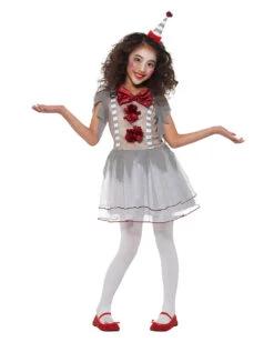 Vintage Killer Clown Mädchen Kostüm