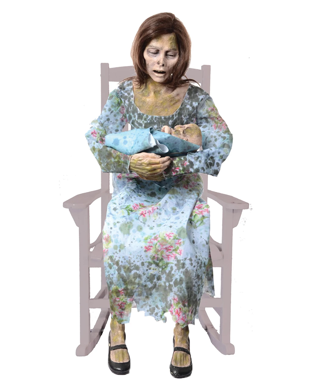 Zombie Mama & Baby Halloween Animatronic Mit Sound